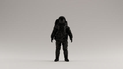 Wall Mural - Black Spaceman Astronaut Cosmonaut 3d illustration 3d render