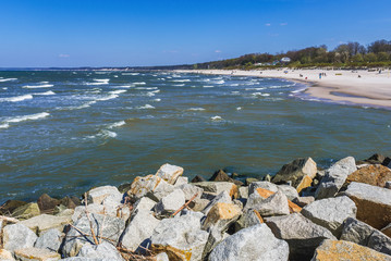 Wall Mural - View on the Baltic Sea in Ustka town, Poland