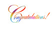 © Мария Неноглядова - Rainbow text. Congratulations! Vector illustration