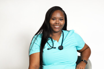 Healthcare professional, female African American nurse