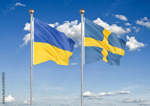 photo Ukraine Vs Sweden Flag https stock adobe com images ukraine vs sweden thick colored silky flags of ukraine and sweden 3d illustration on sky background n illustration 276418492 start checkout 1 content id 276418492