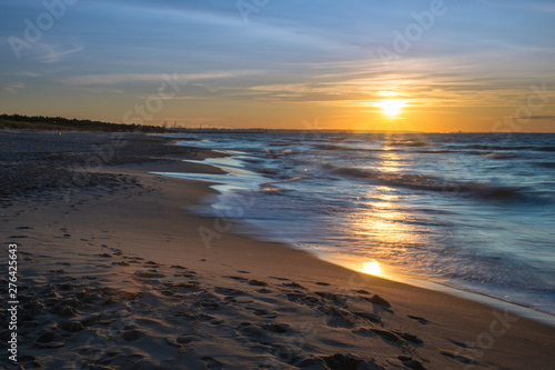 Carta da parati  Zachód słońca nad Zatoką Gdańską, bałtyk