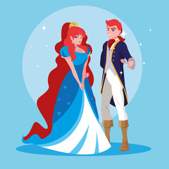 Sticker - princess and prince of fairytale fantasy avatar character