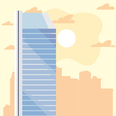 Poster - skyscraper urban city sky background