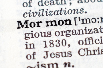 Wall Mural - Definition of word Mormon