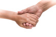 © JuYochi - Holding hands, love and caring on isolated background. helping concept.
