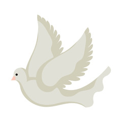 Sticker - beautiful dove bird flying icon