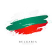 Flag of Bulgaria. Vector illustration on white background. Brush strokes
