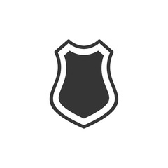Poster - shield icon symbol template black color editable. Simple logo vector illustration for graphic and web design.