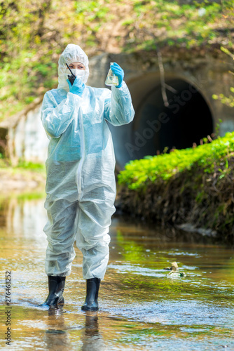 Concept Ecological Disaster Environmental Scientist With An - 