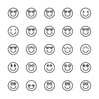 © bigpa - emoticon icons line circle buttons
