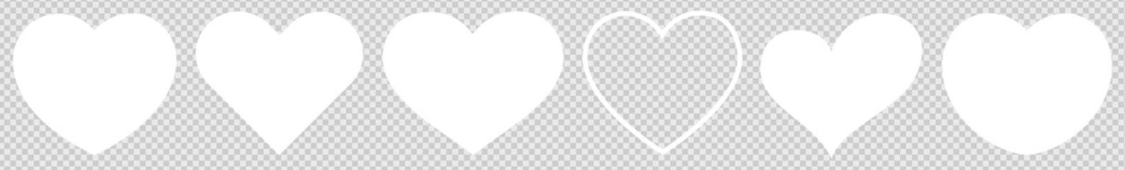 Wall Mural - heart white bright light | love | logo | variations