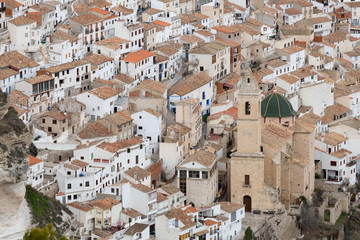 Vista parcial de la bella población de Alcalá del Júcar. Albacete. Castilla La Mancha. España