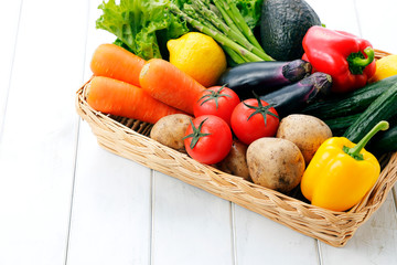 Wall Mural - 野菜　Vegetables on white background