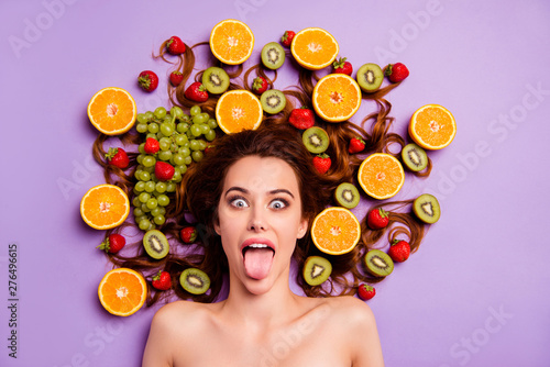 Close Up Portrait Of Her She Nice Cute Attractive Lovely Well