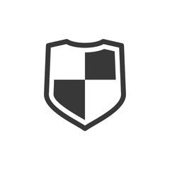 Poster - shield icon symbol template black color editable. Simple logo vector illustration for graphic and web design.