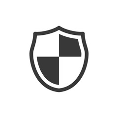 Poster - shield icon symbol template black color editable. Simple logo vector illustration for graphic and web design.