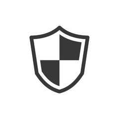 Poster - shield icon symbol template black color editable. Simple logo vector illustration for graphic and web design.
