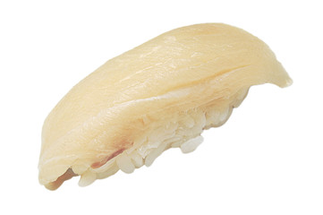 Fresh nigiri on a white isolated background