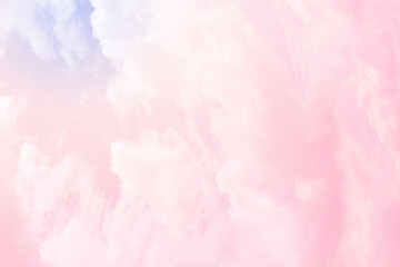 Wall Mural - cloud with sun pastel colour background