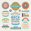© provectors - Back to school design elements sale labels and badges set vector illustration.