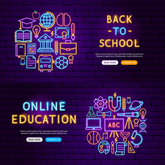 Wall Mural - Education Website Banners