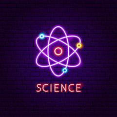 Sticker - Science Atom Neon Label