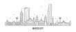 © TheMountBirdStudio - Mexico city skyline Mexico vector linear art