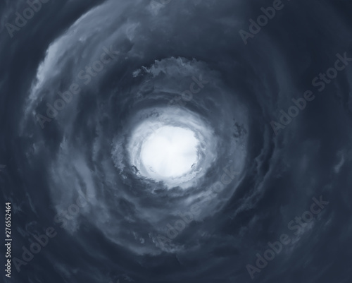 Cuadros en Lienzo Cloudscape with eye of hurricane
