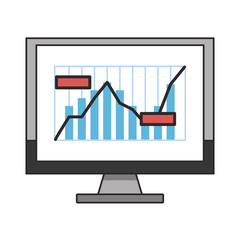 Sticker - Online stock market investment symbols