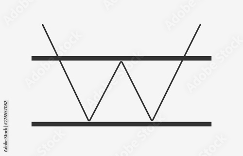 Double Bottom Pattern Figure Technical Analysis Vector Stock And - 