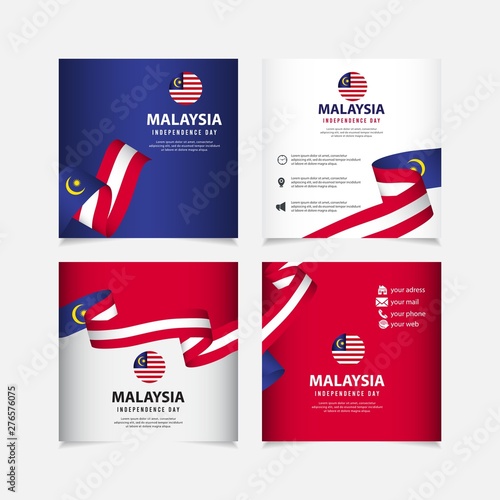 Malaysia Independence Day Vector Template Design For Banner