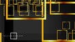 © artnoy - Vector Modern Abstract Squares Backgrounds . with a black and gold color gradient. eps 10 template