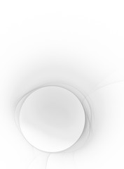 Poster - Something abstract transparent bodiless essential on a white background