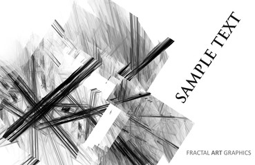 Poster - Fractal art design card. Raster graphics
