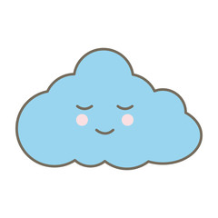 Wall Mural - cute cloud kawaii comic character