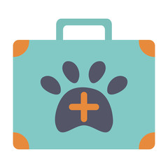 Poster - medical kit veterinary with pawprint