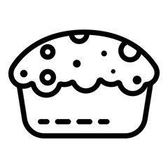 Wall Mural - Cupcake icon. Outline cupcake vector icon for web design isolated on white background