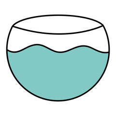 aquarium bowl with water icon