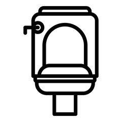 Wall Mural - Public toilet icon. Outline public toilet vector icon for web design isolated on white background