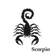 Scorpio zodiac sign astrological symbol. horoscope icon. isolated image in simple style