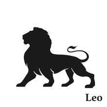 Leo Zodiac Sign Symbol. Horoscope Icon. Isolated Astrological Image