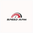 speed rpm speedometer driver race logo illustration vector icon
