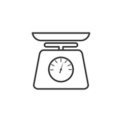 Poster - Weight scale icon symbol template black color editable. simple logo vector illustration for graphic and web design.