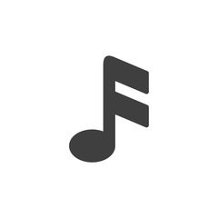 Poster - Music note icon symbol template black color editable. simple logo vector illustration for graphic and web design.