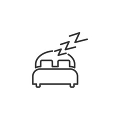 Poster - sleeping icon symbol template color editable. simple logo vector illustration for graphic and web design.