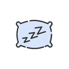 Poster - sleeping icon symbol template color editable. simple logo vector illustration for graphic and web design.