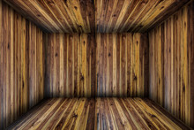 Inside An Empty Wooden Room,