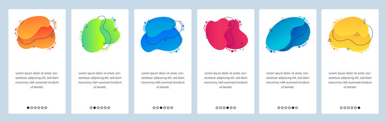 Wall Mural - website and mobile app onboarding screens vector template