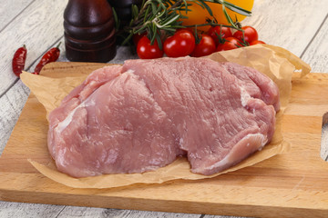 Raw pork meat